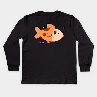 Headphones Fish Kids Long Sleeve T-Shirt